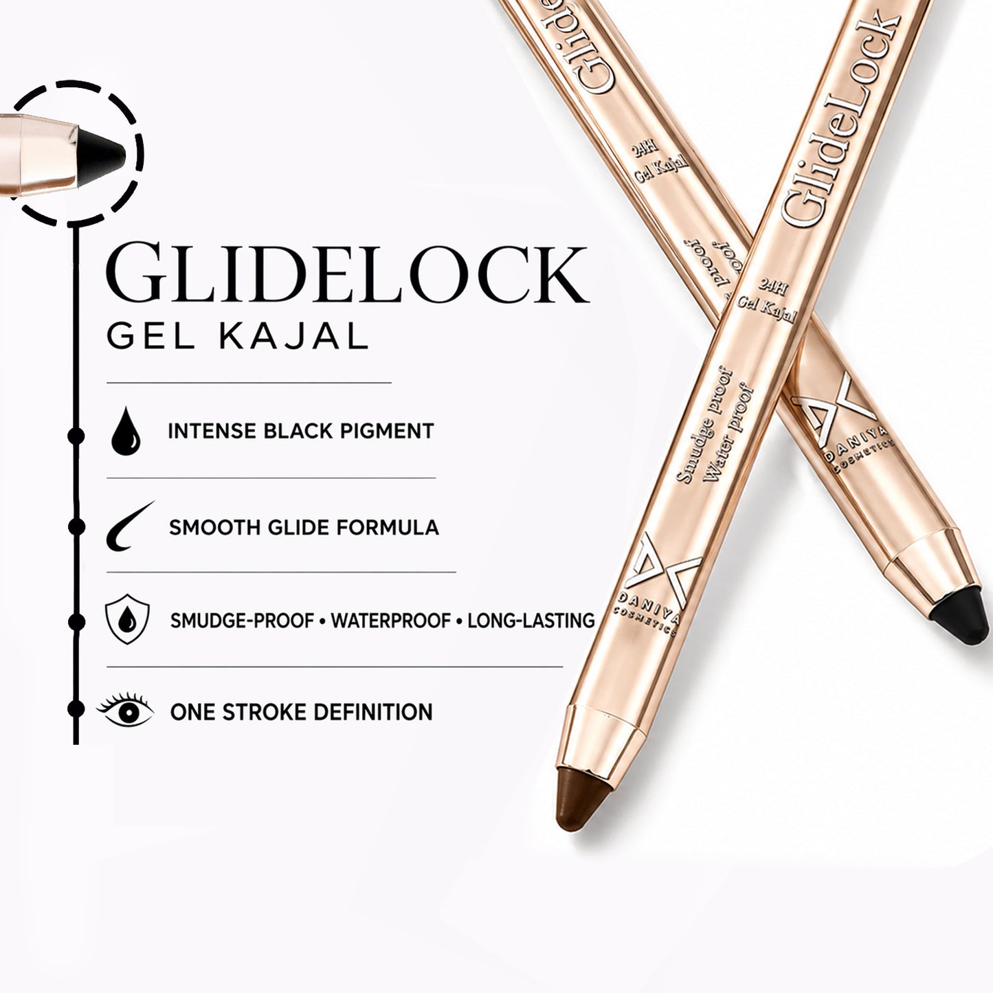 GlideLock Black Gel Kajal